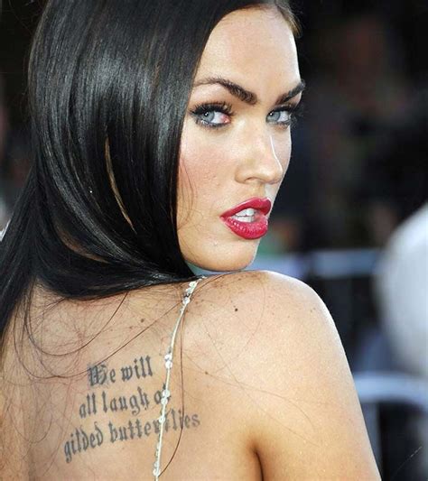 megan fox side tattoo|More.